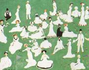 Kasimir Malevich Repose Society in Top Hats (mk19) oil painting on canvas